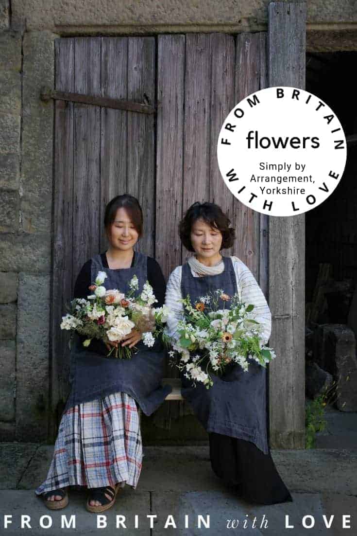 love this image taken by Ed Chadwick at a creative Bronte country flower workshop in Yorkshire by Simply by Arrangement based near Hebden Bridge. Click through to discover owner, Sarah Statham's inspirations, simple pleasures and one or two beautiful flower arrangement ideas using her own flowers from her cutting garden as well as seasonal and sustainable british flowers #britishflowers #flowerworkshops #yorkshireflowers #frombritainwithlove #floristrycourses #flowerdesign