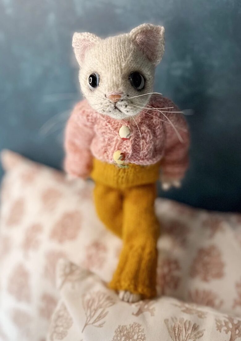 cat doll knitting pattern claire garland