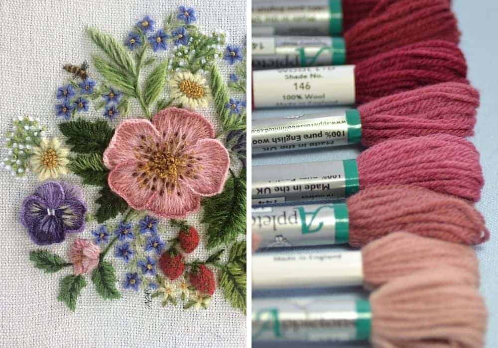 Crewel embroidery inspiring and beautiful DIY kits - From Britain