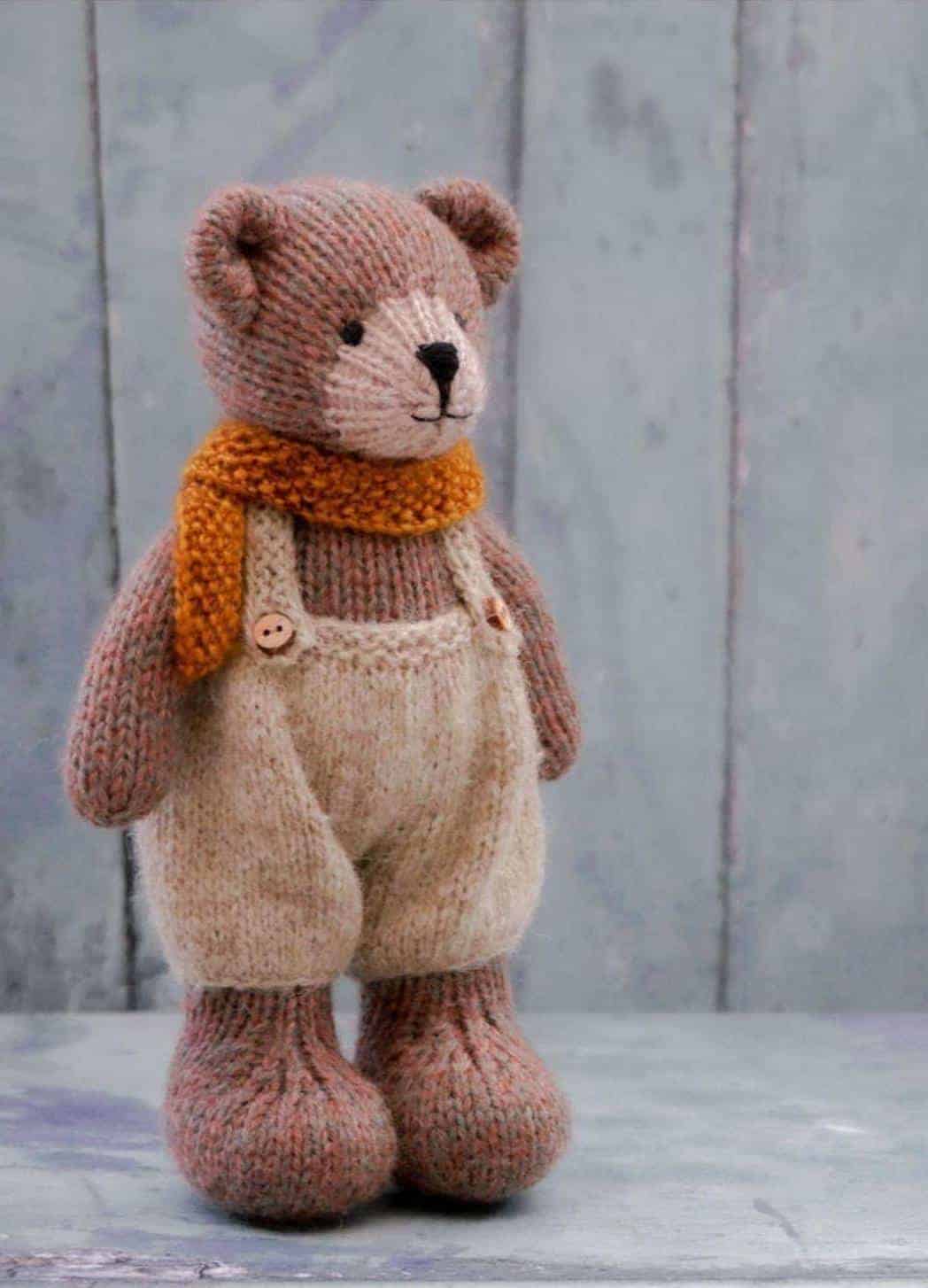 Simple knit bear 's sweater / bear outfit 