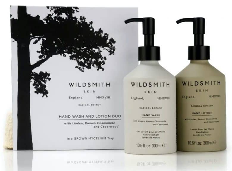 wildsmith handwash hand lotion duo in compostable packaging