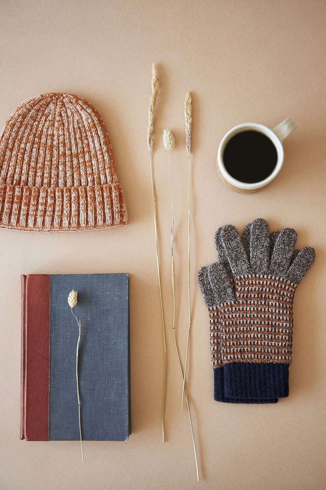 rove sustainable knitwear made in england gloves and beanie hat from the autumn collection