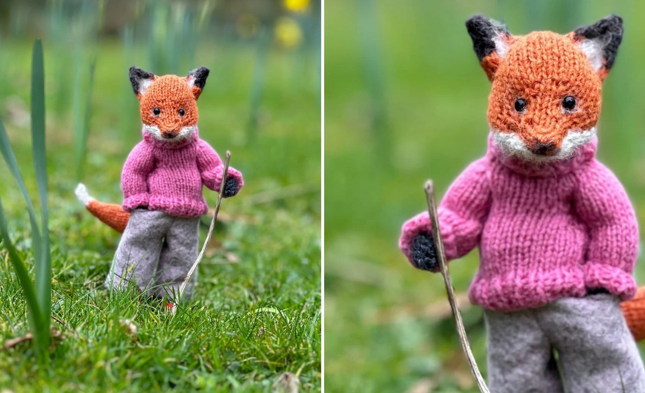 Most lovable fox knitting pattern ever by Claire Garland - From Britain ...