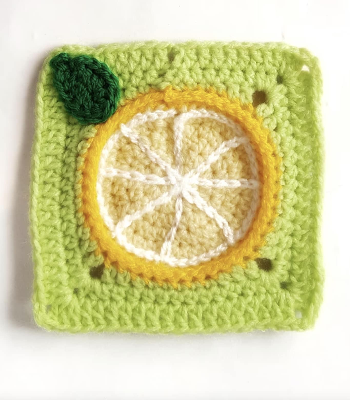 lemon granny square crochet pattern with 3d surface crochet - get it for free now