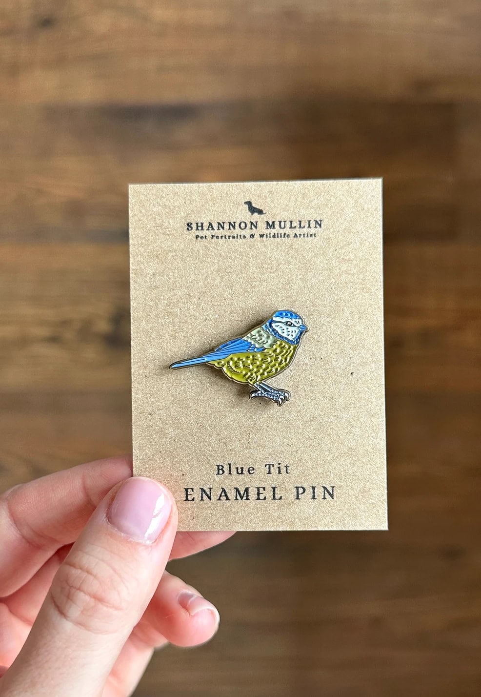 blue tit enamel pin by shannon mullin available to buy on Etsy handmade in soft enamel. Just one of my favourite enamel pins design ideas