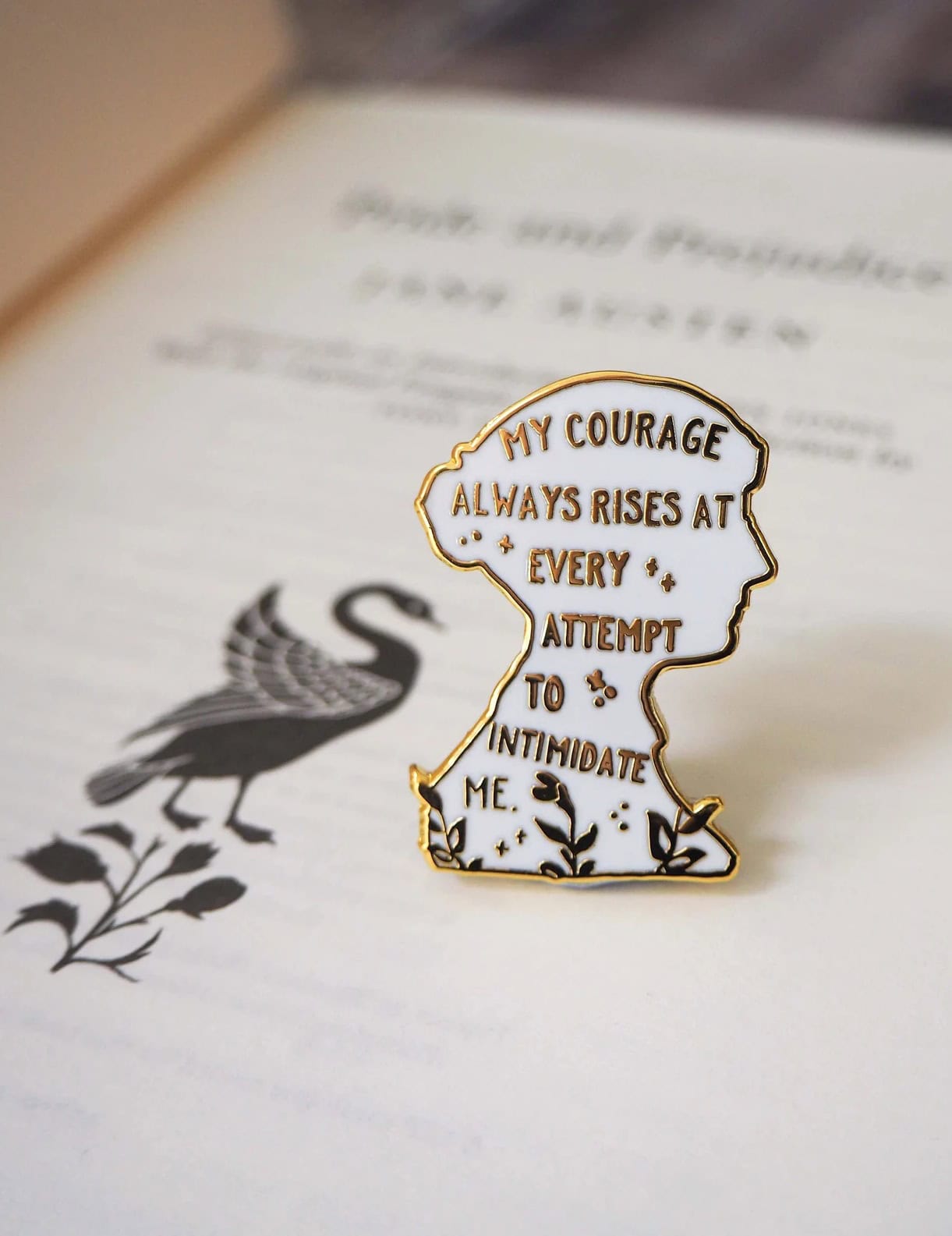 love this jane austen enamel pin handmade by literary emporium inspired by pride and prejudice and on sale on Etsy. Just one of the great ideas i've shared in my blog post including ready made, custom pin and DIY ideas