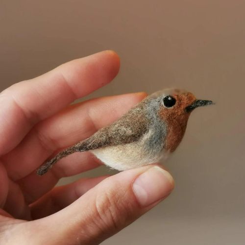 robin felted british birds miniature by chiffchaff designs on etsy