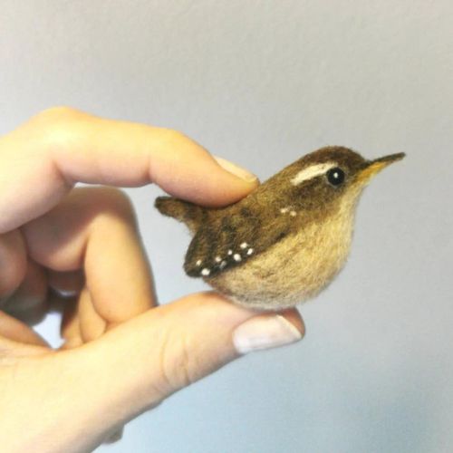 wren felted british bird miniature by chiffchaff designs on etsy