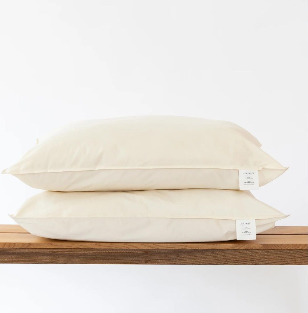 ava innes natural wool bed pillows made in Britain