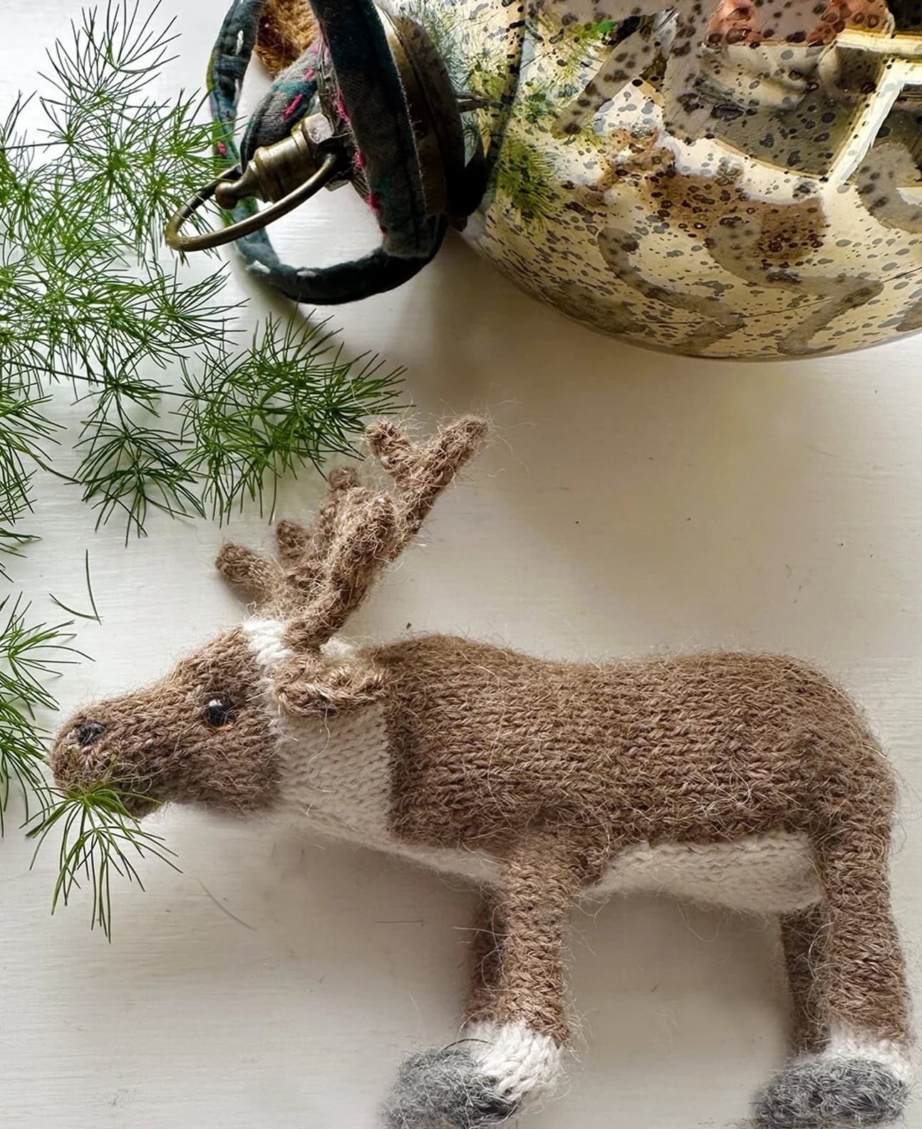 reindeer knitting pattern by claire garland of dot pebbles knits - one of my favourite christmas crafts ideas I've shared including knitting, sewing, felting and more