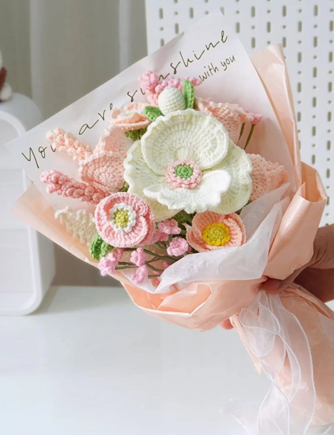 spring flowers bouquet crochet pattern pdf - pastel flowers that bring a pretty and delicate spring vibe and would make a very special handmade gift